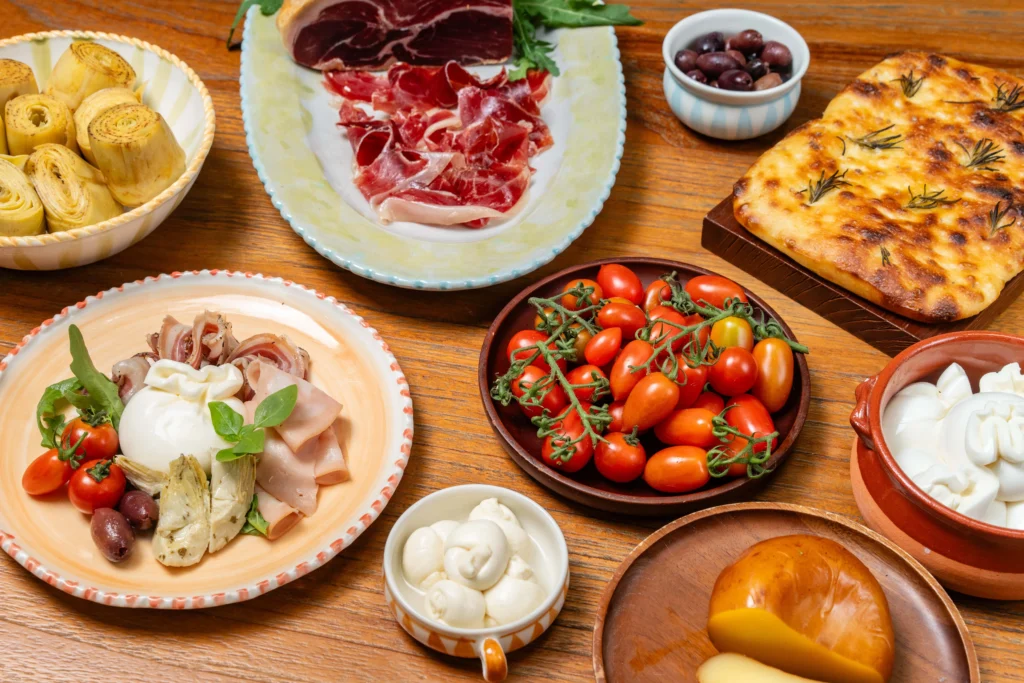 Antipasti spread at Zia Tina Italian restaurant Seminyak